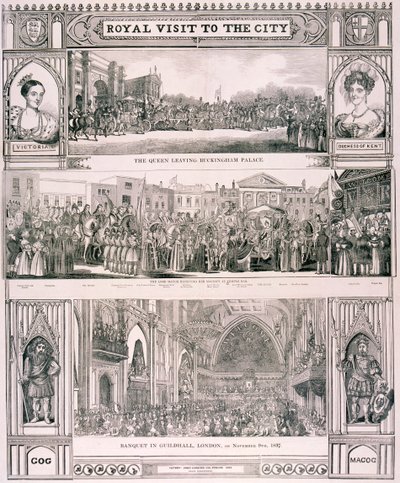 महारानी विक्टोरिया की लंदन शहर की यात्रा, 1837 द्वारा नाथनियल व्हिटॉक