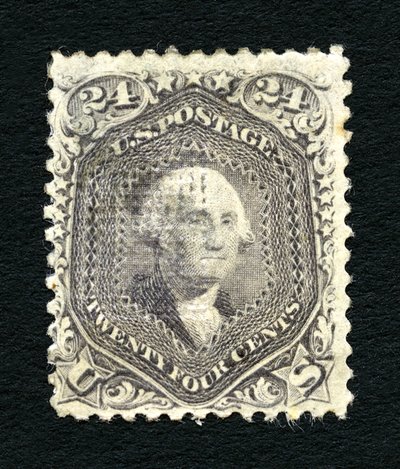 24c वाशिंगटन एफ ग्रिल सिंगल, 1867। द्वारा नेशनल बैंक नोट कंपनी