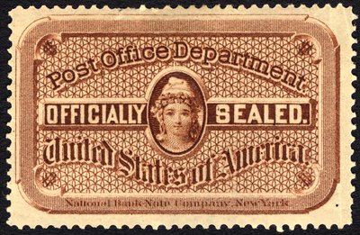 पोस्ट ऑफिस सील, सी. 1879. द्वारा नेशनल बैंक नोट कंपनी
