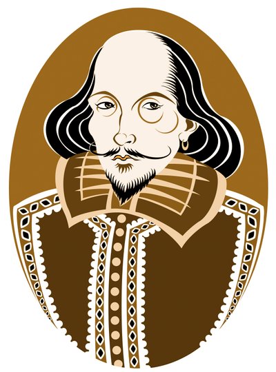 विलियम शेक्सपियर, अंग्रेजी कवि और नाटककार ने 26 अप्रैल 1564 - 23 अप्रैल 1616 को बपतिस्मा लिया द्वारा निएले ओसबोर्न