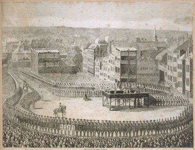 1745 में विद्रोही शासकों का निष्पादन, टॉवर हिल, लंदन, 18वीं सदी द्वारा नील और स्टॉकली