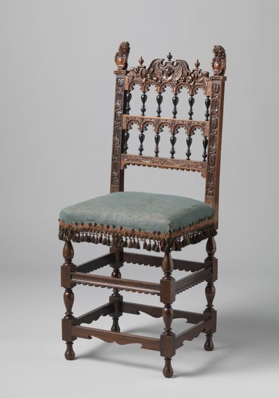 नक्काशीदार कुर्सी, सी। 1620-50 (लकड़ी) द्वारा नीदरलैंड के स्कूल
