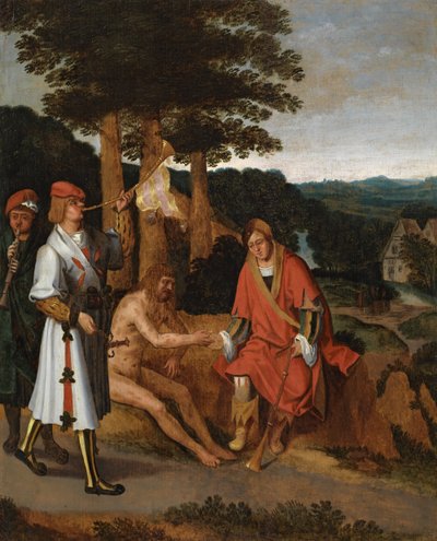 जॉब एंड कम्फर्टर्स, c.1530-40 द्वारा नीदरलैंड के स्कूल