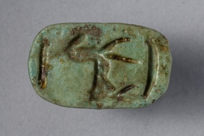 स्कारबॉइड सील, 18 वीं -19 वीं राजवंश, 1540-1186 ईसा पूर्व (फीएन्स) (270366 के नीचे) द्वारा New Kingdom Egyptian