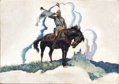 द किंग्स हेराल्ड, 1940 (पुनर्जागरण पैनल पर तेल) द्वारा न्यूवेल कन्वर्स व्याथ