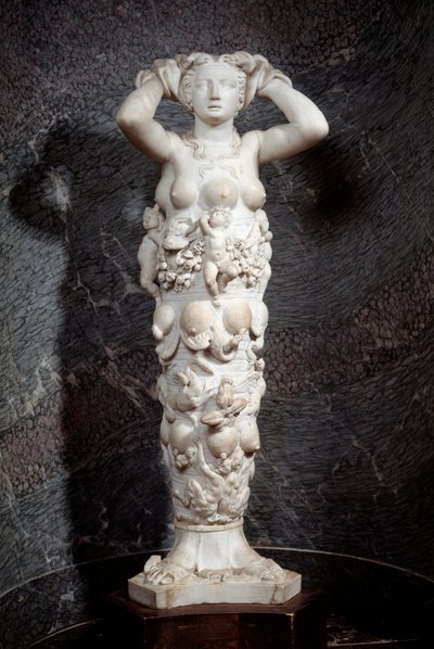 प्रकृति का रूपक। निकोलो ट्रिबोलो द्वारा संगमरमर की मूर्ति (1500-1550) द्वारा निकोलो ट्रिबोलो