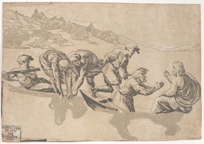 मछलियों का चमत्कारी ड्राफ्ट, 1540-1550 1609 को पुनर्प्रकाशित, 1540-1550 को 1609 को पुनः प्रकाशित किया गया। द्वारा निकोलो विसेंटिनो