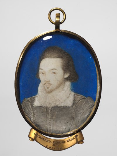 पोर्ट्रेट ऑफ़ ए मैन, c.1600 (w - c वेल्लुम पर गोल्ड बॉर्डर विथ गिल्ट मेटल फ्रेम) द्वारा हिलोलार्ड का निकोलस (ढंग)