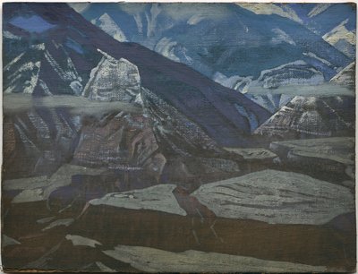 Bharagarh Fort, Kulu series, 1929 द्वारा निकोलस रोएरिच
