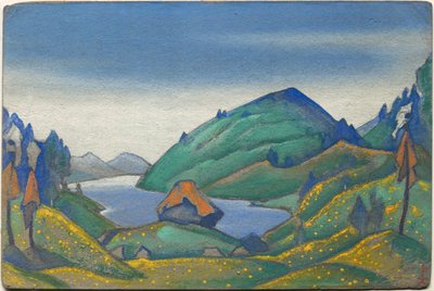 स्ट्राविन्स्की के बैले के लिए सजावट "द रीट ऑफ स्प्रिंग", 1944 द्वारा निकोलस रोएरिच