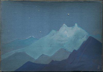 हिमालय, चांदनी पर्वत, स्केच, 1933 द्वारा Nicholas Roerich
