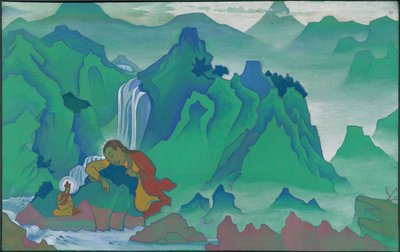 पद्म सम्भव, "द बैनर्स ऑफ़ द ईस्ट" श्रृंखला, 1924 द्वारा निकोलस रोएरिच