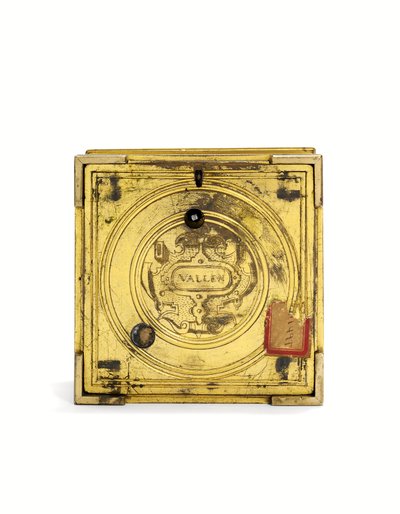 एलिजाबेथ I ने हड़ताली क्षैतिज टेबल घड़ी, c.1590-1600 (गिल्ट पीतल) को उकेरा द्वारा निकोलस वालिन