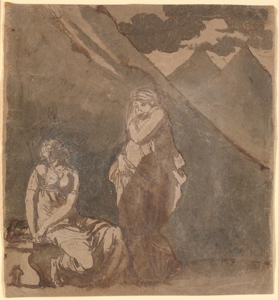 वॉल्टेयर के quot;ले ट्रायम्विराटquot; का दृश्य, संभवतः अंक 1, दृश्य 1 द्वारा Nicolai Abildgaard