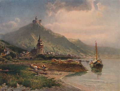 Braubach und die Marksburg, Braubach and Marksburg Castle, 1923। द्वारा निकोलाई एस्टुडिन