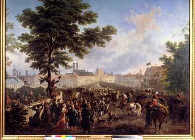 म्यूनिख में सम्राट नेपोलियन बोनापार्ट (1769-1821) की कमान में फ्रांसीसी सेना का प्रवेश, 24/10/1805 निकोलस एंटोनी टुने (1755-1830) द्वारा 19 वीं शताब्दी की पेंटिंग। मंद। 1,8x2,2 मीटर। द्वारा निकोलस एंटोनी टुनय