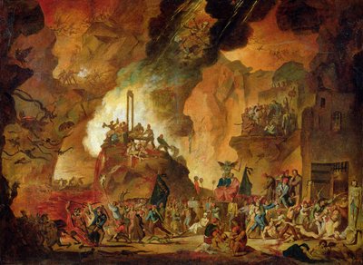 नरक में गिलोटिन की विजय द्वारा Nicolas Antoine Taunay