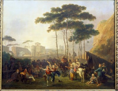 निकोलस टुने (1755-1830) द्वारा 19वीं सदी के रिम्स, मुसी डेस बेक्स आर्ट्स द्वारा ग्राम नृत्य पेंटिंग द्वारा निकोलस एंटोनी टुनय