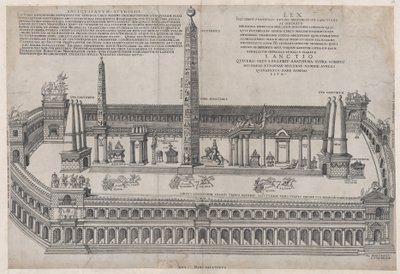रोमन भव्यता का दर्पण: सर्कस मैक्सिमस, 1553, 1553। द्वारा निकोलस बीट्रिज़ेट