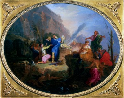 नोहास बलिदान, c1688-1736 द्वारा निकोलस बर्टिन