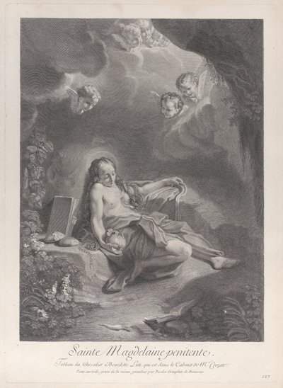 पेनिटेंट मैरी मैग्डलीन, सीए। 1729. द्वारा निकोलस दौफिन डी ब्यूवाइस