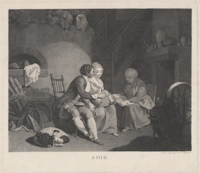 सोइर इवनिंग, 1780s। द्वारा निकोलस फ्रेंकोइस रेग्नॉल्ट