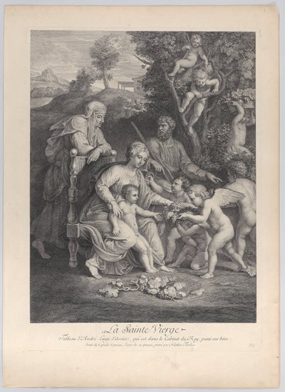 सेंट एलिजाबेथ और एन्जिल्स के साथ पवित्र परिवार, सीए। 1729., सीए। 1729. द्वारा निकोलस हेनरी टार्डियू