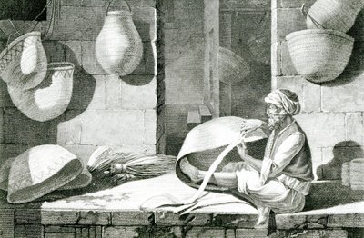 चटाई बनाने वाला और टोकरी बुनकर द्वारा निकोलस जैक्स (बाद) कॉन्टे