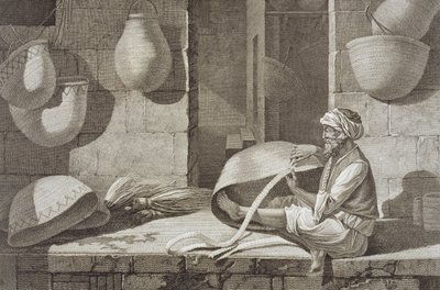 श्रोएडर, पब द्वारा उकेरी गई 'डिस्क्रिप्शन ऑफ मिस्र' के खंड II कला और व्यापार से टोकरी निर्माता। नेपोलियन के आदेश के तहत द्वारा निकोलस जैक्स (बाद) कॉन्टे