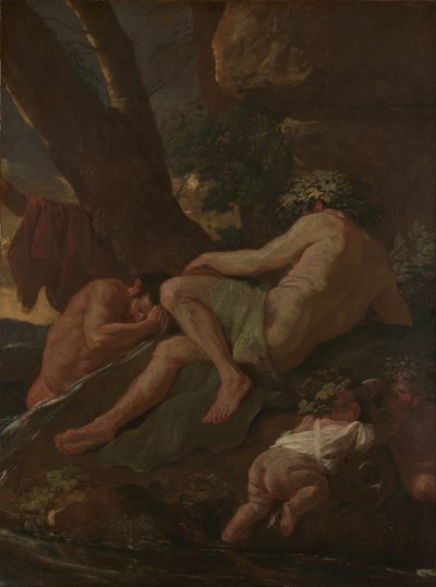 पैक्टोलस के स्रोत पर मिडास वॉशिंग, c.1627 (कैनवास पर तेल) द्वारा निकोलस पौसिन