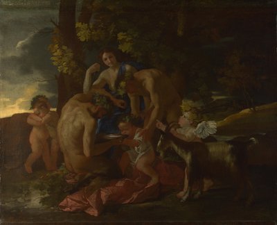Bacchus का पोषण, ca. 1628-1629 द्वारा निकोलस पौसिन
