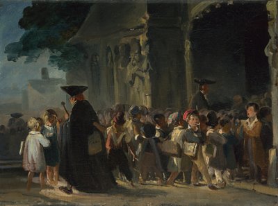 1817 और 1845 के बीच, एक चर्च द्वार पर बच्चे द्वारा अलेक्जेंड्रे गेब्रियल (बाद में) डीकैंप्स