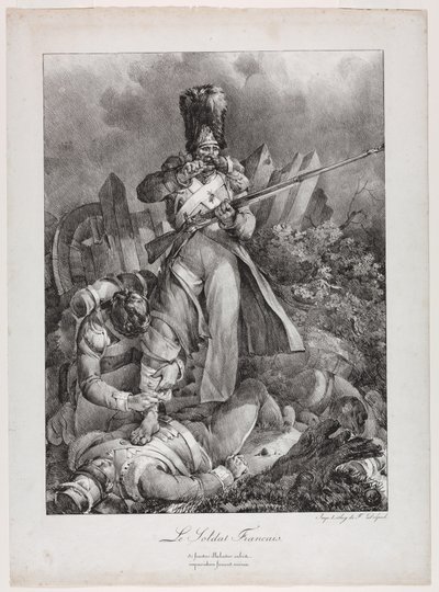 फ्रेंच सोल्जर ले सोलेट फ्रेंकेइस, 1818। द्वारा अलेक्जेंड्रे गेब्रियल (बाद में) डीकैंप्स