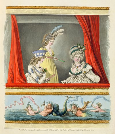 निकोलस हीडेलॉफ की `गैलरी ऑफ फैशन &39;खंड II से ओपेरा कपड़े, जून 1796 (प्रिंट) द्वारा निकोलस वॉन हीडेलोफ़