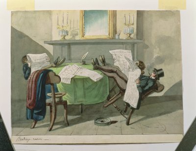 एस्टर हाउस रीडिंग रूम, 1840 द्वारा निकोलिनो कैल्यो