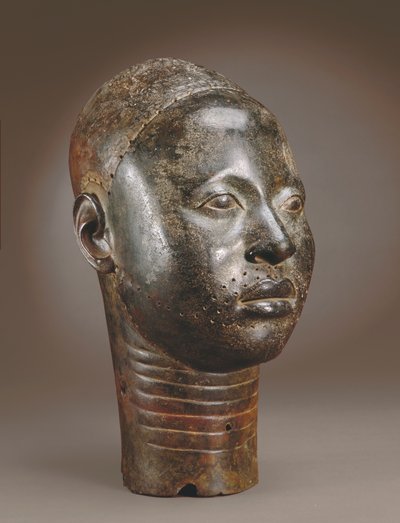 एक ओनी, इफ, 12 वीं - 15 वीं शताब्दी (जस्ता पीतल) के प्रमुख द्वारा Nigerian