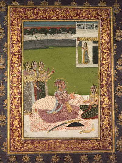 महाराजा सावंत सिंह का पोर्ट्रेट, बानी थानी, मध्य 1700 के दशक का चित्रण। द्वारा निहाल चंद