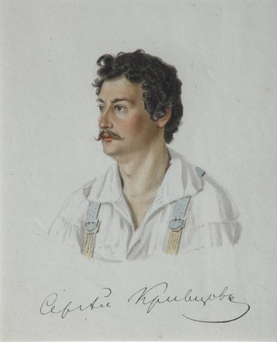 डीसेम्ब्रिस्त सर्गेई क्रिवत्सोव का पोर्ट्रेट 1802-1864, 1828 द्वारा निकोलाई अलेक्जेंड्रोविच बेस्टुशेव