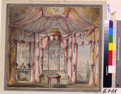 मॉस्को में काउंट बेजबोरोडको हाउस में 1790 के दशक में बाउड्रीयर के लिए आंतरिक डिजाइन द्वारा निकोलाई अलेक्जेंड्रोविच लिवोव
