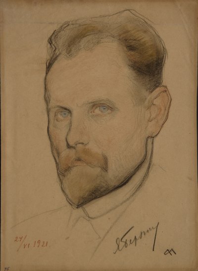 जन बर्ज़िन का पोर्ट्रेट 1889-1938, 1921 द्वारा निकोलाई एंड्रीविच एंड्रीव