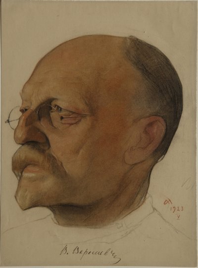 विकेंटीयेविच वीरसेव का पोर्ट्रेट 1867-1945, 1923 द्वारा निकोलाई एंड्रीविच एंड्रीव