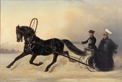 विंटर आउटिंग पर सम्राट निकोलस प्रथम, 1853 द्वारा निकोलाई एगोरेविच सेवरचकोव