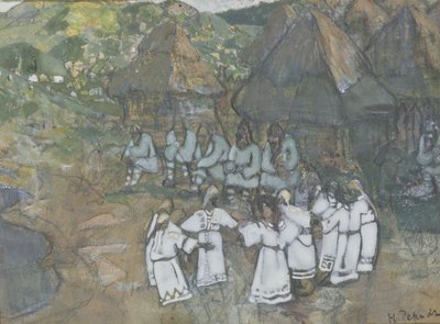 सर्किल डांस, 1900 के दशक की शुरुआत में द्वारा निकोलाई कोन्स्टेंटिनोवाइट्स रोएरिच