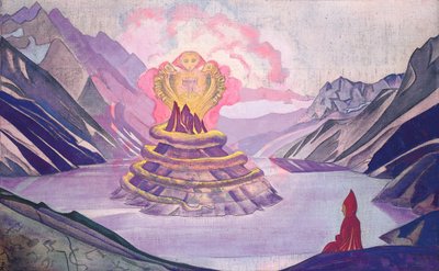 नागार्जुन विजेता सर्प का, 1925। द्वारा निकोलाई कोन्स्टेंटिनोवाइट्स रोएरिच