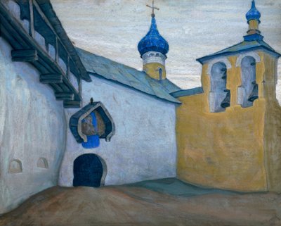 Pechory, Monastery - Gouache of N, K.Roerich द्वारा निकोलाई कोन्स्टेंटिनोवाइट्स रोएरिच