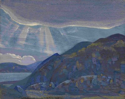 लाडोगा, 1917-1918 श्रृंखला से चट्टानों और चट्टानों द्वारा निकोलाई कोन्स्टेंटिनोवाइट्स रोएरिच