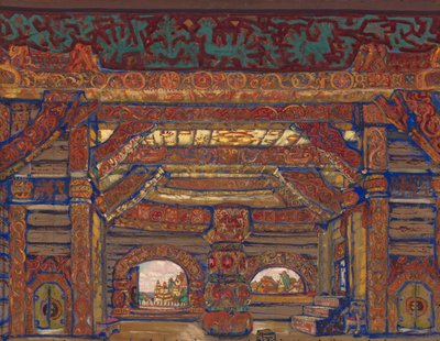 ज़ार बेरेंडे का महल। थिएटर के लिए स्टेज डिजाइन ए ऑस्ट्रोवस्की, 1912 द्वारा स्नो मेडेन द्वारा निकोलाई कोन्स्टेंटिनोवाइट्स रोएरिच