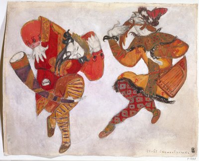 स्कोमोरोख्स। ए बोरोडिन, 1914 द्वारा ओपेरा प्रिंस इगोर के लिए पोशाक डिजाइन द्वारा निकोलाई कोन्स्टेंटिनोवाइट्स रोएरिच