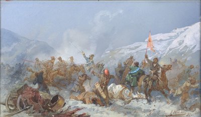 पुगाचेव के सैनिकों के साथ लड़ाई, 1891। द्वारा निकोलाई निकोलायेविच कारासिन