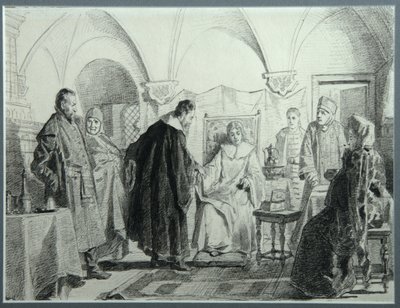 मारिया इवानोव्ना ख्लोपोवा, ज़ार मिखाइल फेडोरोविच की दुल्हन, 1884 द्वारा निकोलाई वासिलिवेच नेवरेव